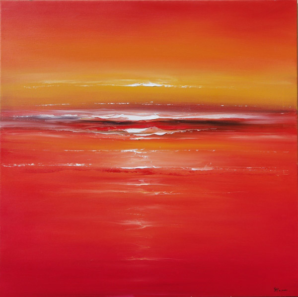 Red on the Sea 02 painting - Ioan Popei Red on the Sea 02 art painting